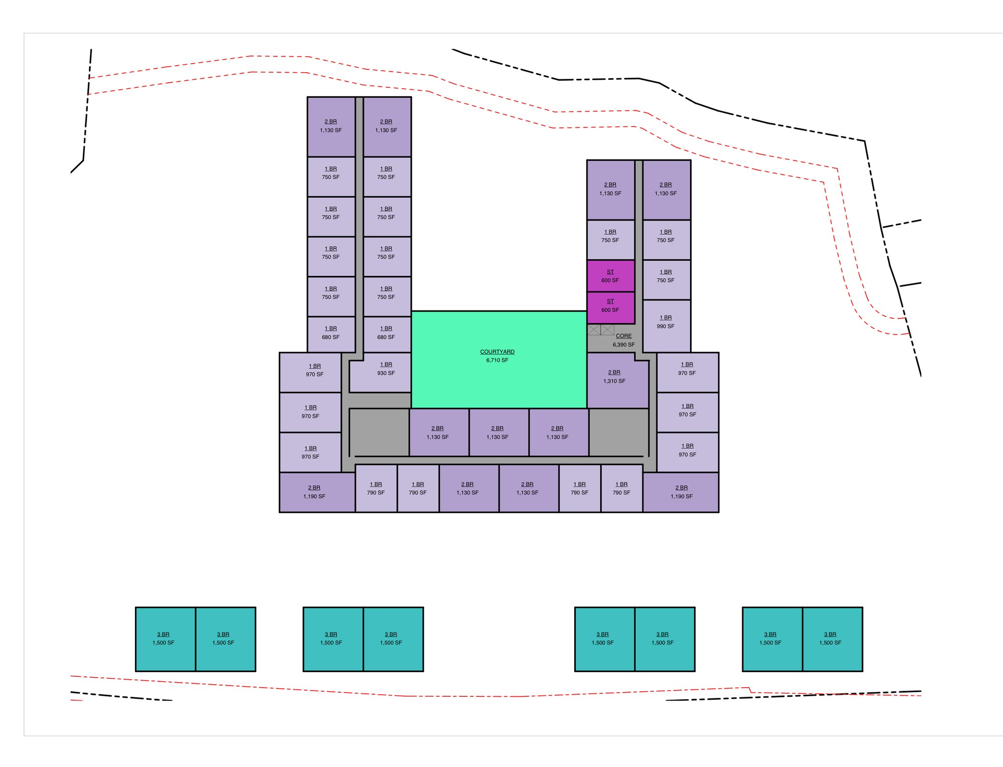 Typical residential floor plan